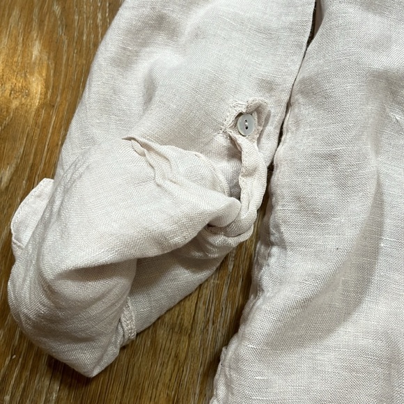 Sigrid Olsen 100% Linen Tunic Button Down Shirt Women's Medium M Pockets EUC - Picture 9 of 12